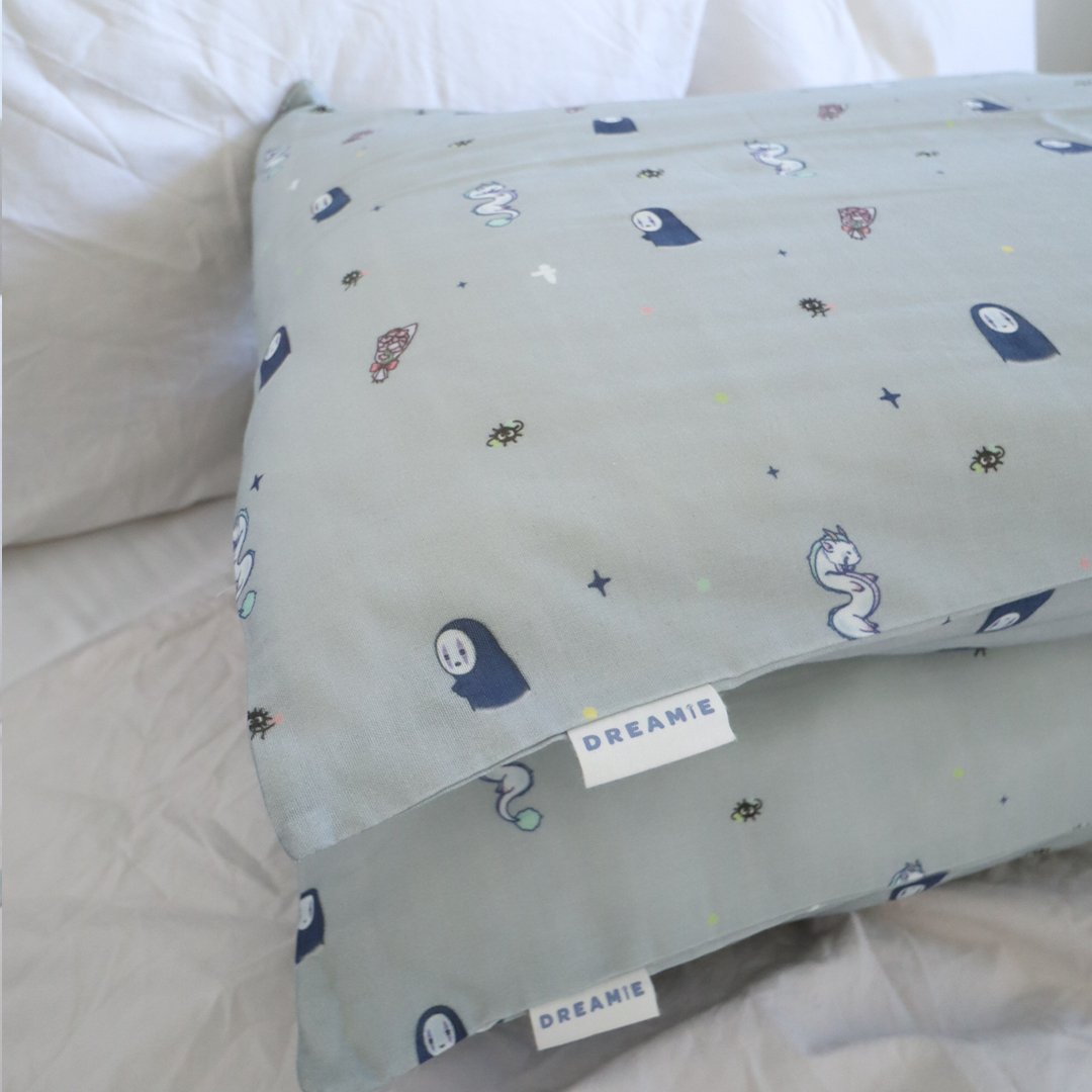 Spirited Creatures Pillowcase with ribbon ties