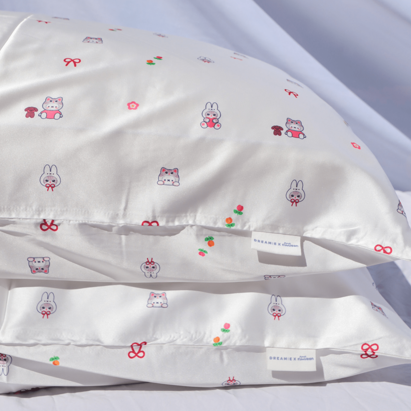 ❀ Bunny Picnic Satin Pillowcase ❀
